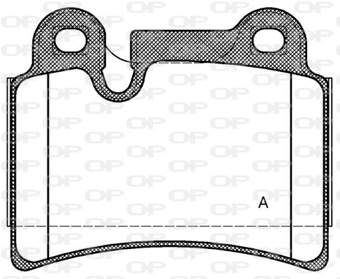 OPEN PARTS Комплект тормозных колодок, дисковый тормоз BPA1240.00